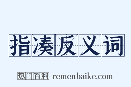指凑反义词是什么意思的图片